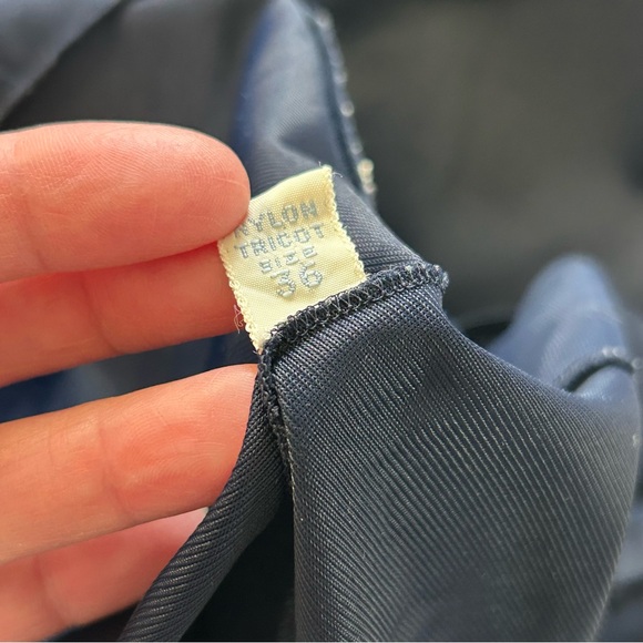 Vanity Fair Vintage 50’s Style Navy Nylon Lingerie Slip Dress size 36 - Picture 13 of 16